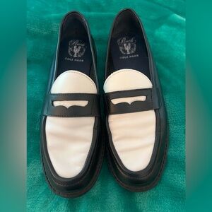 Cole Haan Black & White “Pinch” Loafers